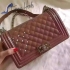 Chanel le boy bag beige patent leather